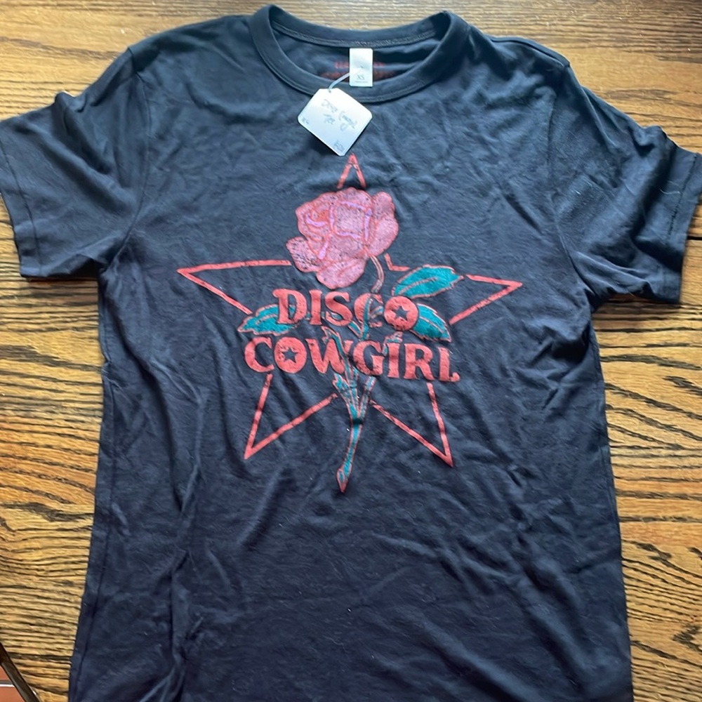 NWT howdy gorgeous disco cowgirl tee
